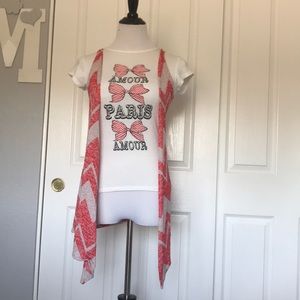 kids Paris amor T- shit with a tank top camisole